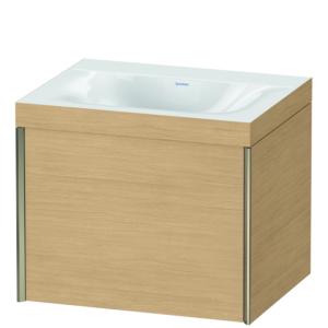 Duravit XViu vasque match4 XV4609NB130C 60x48cm, 2000 , sans trou pour robinet, champagne mat, Cadres C, Eiche natur