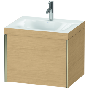 Duravit XViu Meuble XV4609OB130C 60x48cm, 2000 gigogne, 2000 trou de coulée, champagne mat, Cadres C, Eiche natur