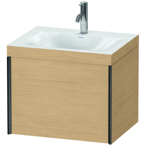 Duravit XViu Meuble XV4609OB230C 60x48cm, 2000 gigogne, 2000 trou de coulée, noir mat, Cadres C, Eiche natur