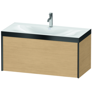 Duravit XViu Meuble XV4611OB230P 100x48cm, 2000 gigogne, 2000 trou de coulée, noir mat, Cadres P, Eiche natur