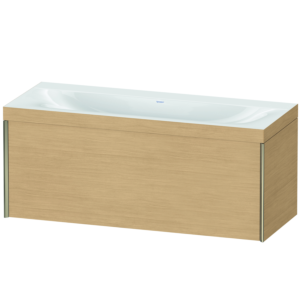 Duravit XViu vasque match4 XV4612NB130C 120x48cm, 2000 , sans trou pour robinet, champagne mat, Cadres C, Eiche natur
