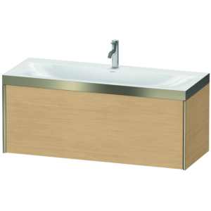 Duravit XViu Meuble XV4612OB130P 120x48cm, 2000 gigogne, 2000 trou de coulée, champagne mat, Cadres P, Eiche natur