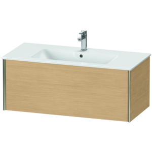 Duravit XViu Waschtisch-Unterschrank XV40270B130 101 x 40 x 48 cm, Eiche natur, 1 Auszug, wandhängend, champagner matt