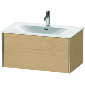 Duravit XViu Waschtisch-Unterschrank XV40340B130 81 x 39,7 x 48 cm, Eiche natur, 1 Auszug, champagner matt