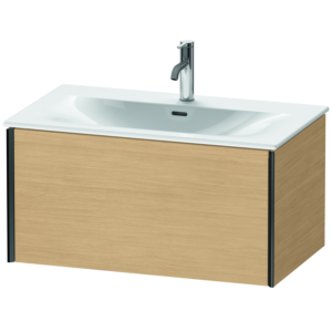Duravit XViu Waschtisch-Unterschrank XV40340B230 81 x 39,7 x 48 cm, Eiche natur, 1 Auszug, schwarz matt