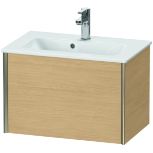 Duravit XViu Waschtisch-Unterschrank XV40780B130 61 x 40 x 39 cm, Eiche natur, 1 Auszug, wandhängend, champagner matt