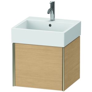 Duravit XViu Waschtisch-Unterschrank XV42330B130 48,4 x 39,7 x 45,4 cm, Eiche natur, 1 Auszug, champagner matt