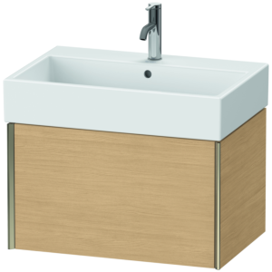 Duravit XViu Waschtisch-Unterschrank XV42350B130 68,4 x 39,7 x 45,4 cm, Eiche natur, 1 Auszug, champagner matt