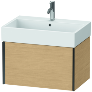 Duravit XViu Waschtisch-Unterschrank XV42350B230 68,4 x 39,7 x 45,4 cm, Eiche natur, 1 Auszug, schwarz matt