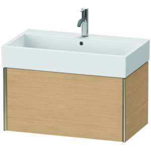 Duravit XViu Waschtisch-Unterschrank XV42360B130 78,4 x 39,7 x 45,4 cm, Eiche natur, 1 Auszug, champagner matt