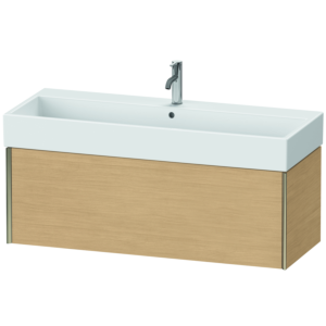 Duravit XViu Waschtisch-Unterschrank XV42380B130 118,4 x 39,7 x 45,4 cm, Eiche natur, 1 Auszug, champagner matt