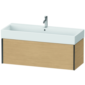 Duravit XViu Waschtisch-Unterschrank XV42380B230 118,4 x 39,7 x 45,4 cm, Eiche natur, 1 Auszug, schwarz matt
