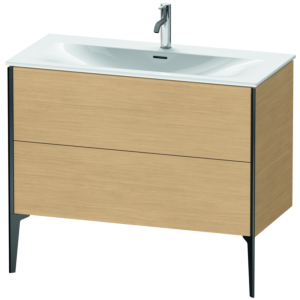 Duravit XViu meuble sous-vasque XV43030B230 101 x 59, 2000 x 48 cm, Eiche natur , noir mat