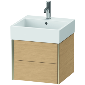 Duravit XViu meuble sous-vasque XV43330B130 48,4 x 39,7 x 45,4 cm, Eiche natur , 2 tiroirs, champagne mat