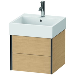Duravit XViu meuble sous-vasque XV43330B230 48,4 x 39,7 x 45,4 cm, Eiche natur , 2 tiroirs, noir mat