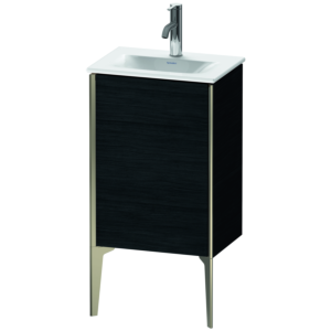 Duravit XViu Waschtisch-Unterschrank XV4068RB116 43x31x59,1cm, 1 Tür, champagner matt, rechts, Eiche schwarz