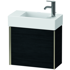 Duravit XViu Waschtisch-Unterschrank XV4232LB116 48,4x39,7x23,4 cm, links, Eiche schwarz, 1 Tür, champagner matt