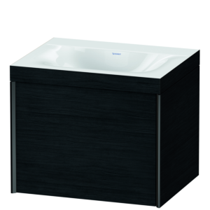 Duravit XViu vasque match4 XV4609NB216C 60x48cm, 2000 , sans trou pour robinet, noir mat, Cadres C, Eiche schwarz