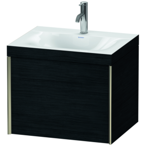 Duravit XViu Meuble XV4609OB116C 60x48cm, 2000 gigogne, 2000 trou de coulée, champagne mat, Cadres C, Eiche schwarz