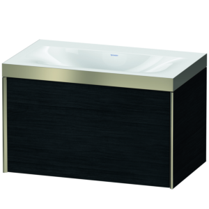Duravit XViu vasque XV4610NB116P 80x48cm, 2000 , champagne mat, Cadres P, Eiche schwarz