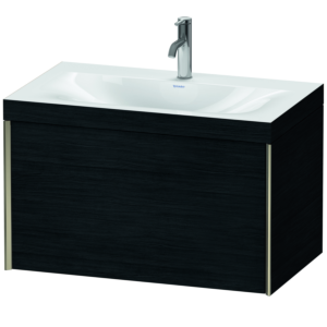 Duravit XViu Meuble XV4610OB116C 80x48cm, 2000 gigogne, 2000 trou de coulée, champagne mat, Cadres C, Eiche schwarz