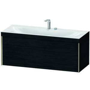 Duravit XViu vasque match4 XV4612EB116C 120x48cm, 2000 , 2 trous pour robinetterie, champagne mat, Cadres C, Eiche schwarz