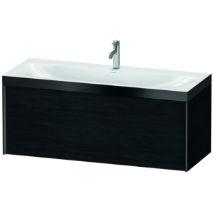 Duravit XViu Meuble XV4612OB216P 120x48cm, 2000 gigogne, 2000 trou de coulée, noir mat, Cadres P, Eiche schwarz
