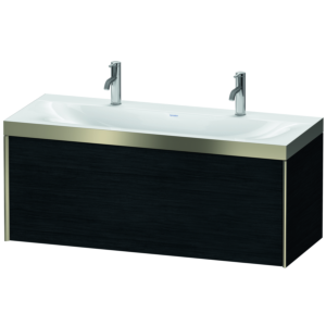 Duravit XViu vasque XV4613OB116P 120x48cm, 2000 , champagne mat, Cadres P, Eiche schwarz