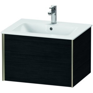 Duravit XViu Waschtisch-Unterschrank XV40250B116 61 x 40 x 48 cm, Eiche schwarz, 1 Auszug, wandhängend, champagner matt