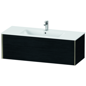 Duravit XViu Waschtisch-Unterschrank XV40280B116 121 x 40 x 48 cm, Eiche schwarz, 1 Auszug, wandhängend, champagner matt