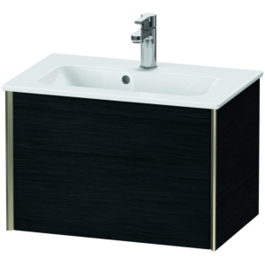 Duravit XViu Waschtisch-Unterschrank XV40780B116 61 x 40 x 39 cm, Eiche schwarz, 1 Auszug, wandhängend, champagner matt