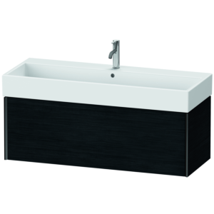 Duravit XViu vanity unit XV42380B216 118.4 x 39.7 x 45.4 cm, Eiche schwarz , 2000 pull-out, black matt
