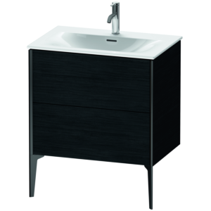 Duravit XViu meuble sous-vasque XV43010B216 71 x 59, 2000 x 48 cm, Eiche schwarz , noir mat