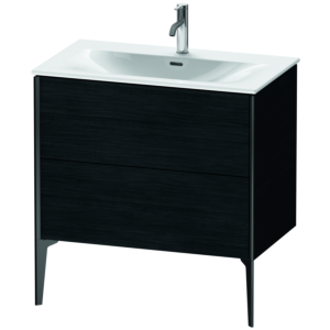 Duravit XViu meuble sous-vasque XV43020B216 81 x 59, 2000 x 48 cm, Eiche schwarz , noir mat