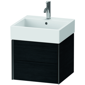 Duravit XViu meuble sous-vasque XV43330B216 48,4 x 39,7 x 45,4 cm, Eiche schwarz , 2 tiroirs, noir mat