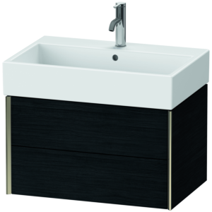 Duravit XViu vanity unit XV43350B116 68.4 x 39.7 x 45.4 cm, Eiche schwarz , 2 drawers, matt champagne