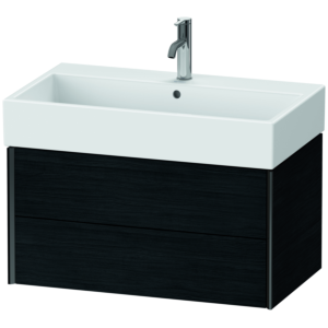 Duravit XViu meuble sous-vasque XV43360B216 78,4 x 39,7 x 45,4 cm, Eiche schwarz , 2 tiroirs, noir mat