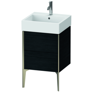 Duravit XViu Waschtisch-Unterschrank XV45330B116 48,4 x 49,3 x 45,4 cm, Eiche schwarz, 2 Auszüge, champagner matt