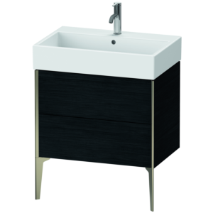 Duravit XViu Waschtisch-Unterschrank XV45350B116 68,4 x 49,3 x 45,4 cm, Eiche schwarz, 2 Auszüge, champagner matt
