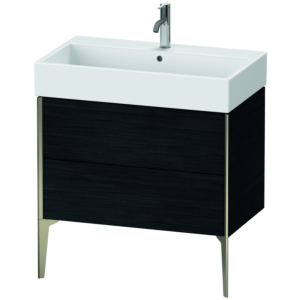 Duravit XViu meuble sous-vasque XV45360B116 78,4 x 49,3 x 45,4 cm, Eiche schwarz , champagne mat