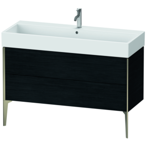 Duravit XViu meuble sous-vasque XV45380B116 118,4 x 49,3 x 45,4 cm, Eiche schwarz , champagne mat