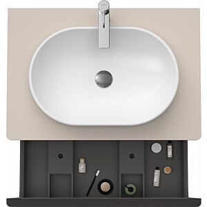 Duravit D-Neo Waschtisch-Unterschrank DE494709191 80 x 55 cm, Taupe Matt, wandhängend, 1 Auszug, 1 Konsolenplatte