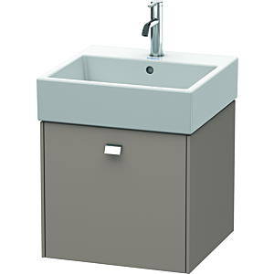 Duravit Brioso Waschtischunterbau BR405201043 484x459mm, Basalt Matt, 1 Auszug, Griff Chrom