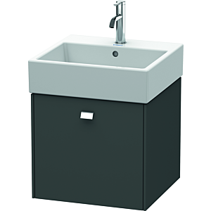 Duravit Brioso Waschtischunterbau BR405201049 484x459mm, Graphit Matt, 1 Auszug, Griff Chrom