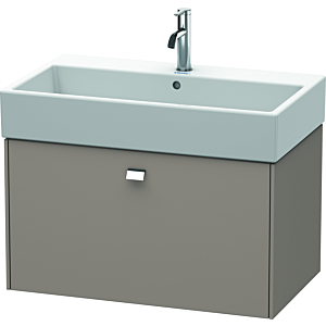 Duravit Brioso Waschtischunterbau BR405501043 784x459mm, Basalt Matt, 1 Auszug, Griff Chrom