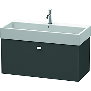 Duravit Brioso Waschtischunterbau BR405601049 984x459mm, Graphit Matt, 1 Auszug, Griff Chrom