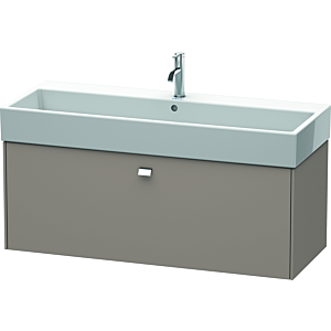 Duravit Brioso Waschtischunterbau BR405701043 1184x459mm, Basalt Matt, 1 Auszug, Griff Chrom