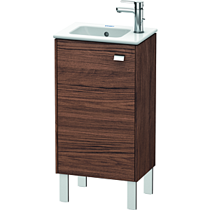 Duravit Brioso Waschtischunterbau BR4400L1021 420x683mm, Nussbaum Dunkel/Chrom, Tür links