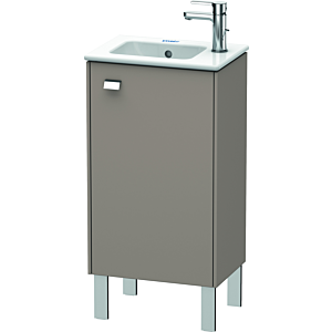 Duravit Brioso Waschtischunterbau BR4400R1043 420x683mm, Basalt Matt, Tür rechts, Griff Chrom