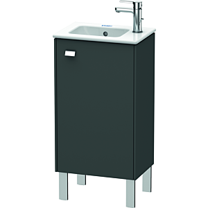 Duravit Brioso Waschtischunterbau BR4400R1049 420x683mm, Graphit Matt, Tür rechts, Griff Chrom